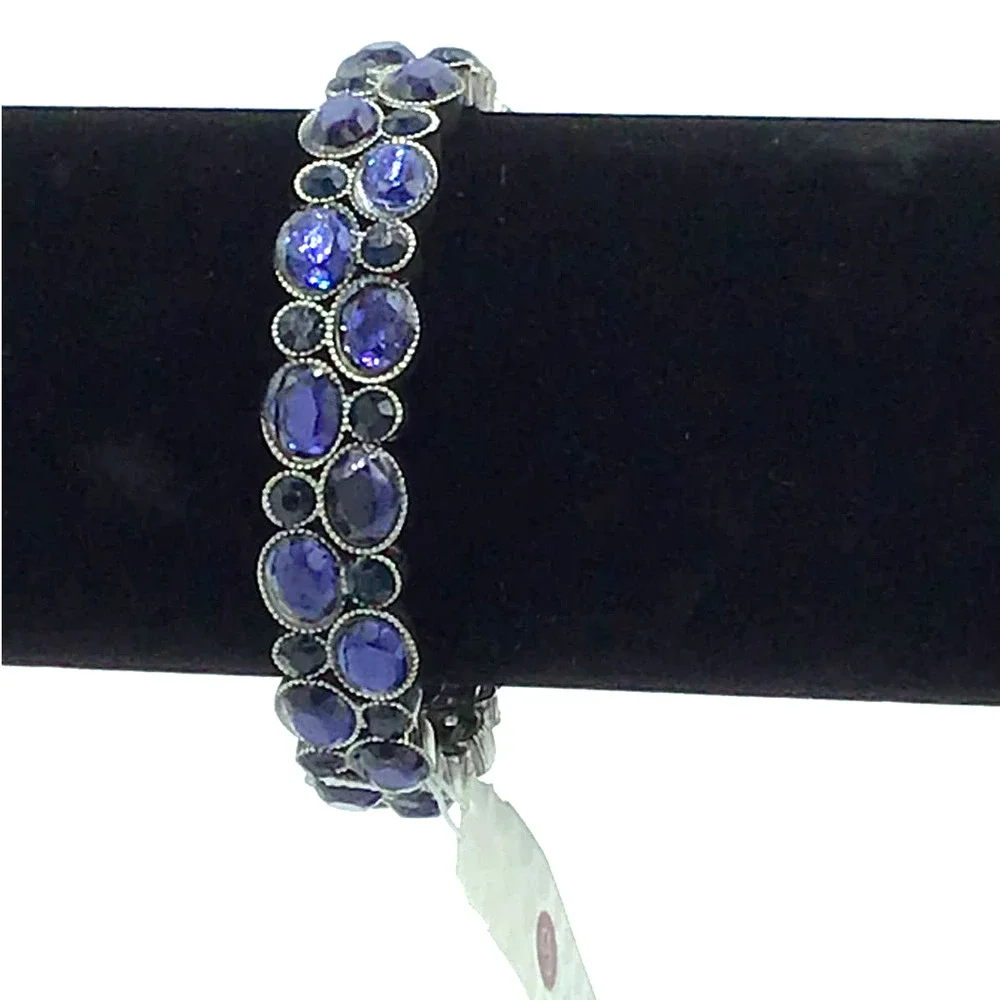 Silver With Blue Sapphire‎ Jewels Bangle